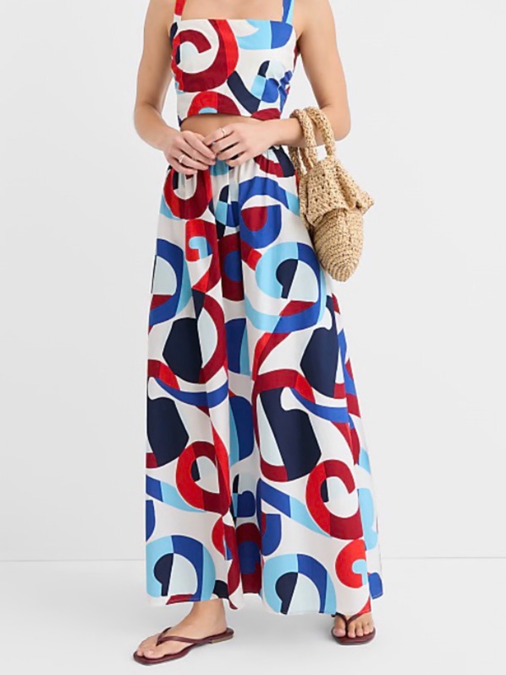 Ann Taylor Loft Beach Swirl Maxi Skirt Medium Petite NWT